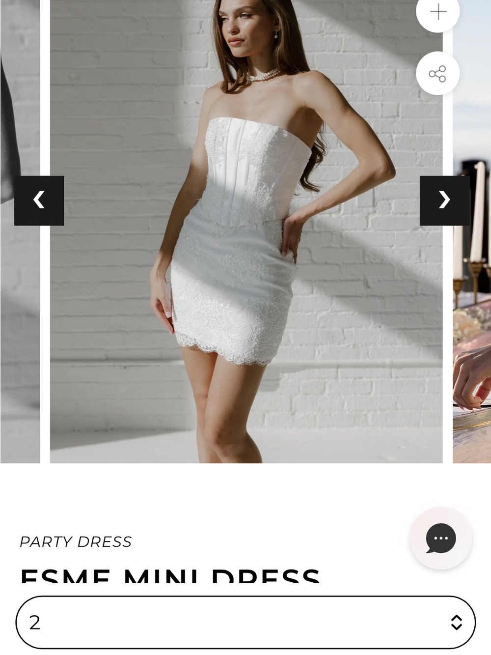 UNTAMED PETALS BY AMANDA JUDGE Strapless White Lace Mini Dress